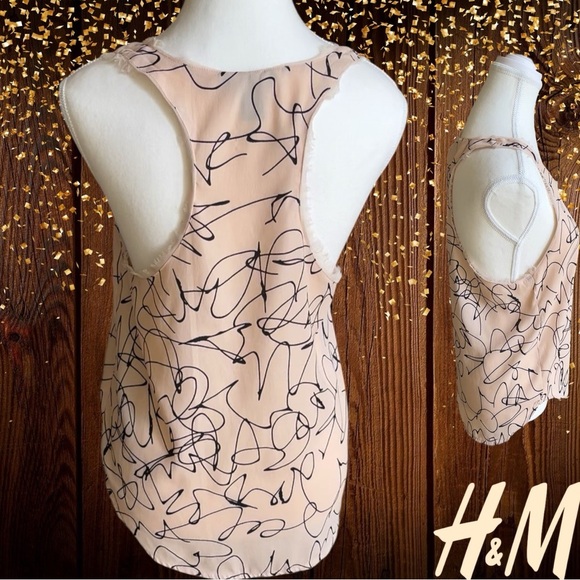Elegant Scribble Print Tank Top - Picture 7 of 9